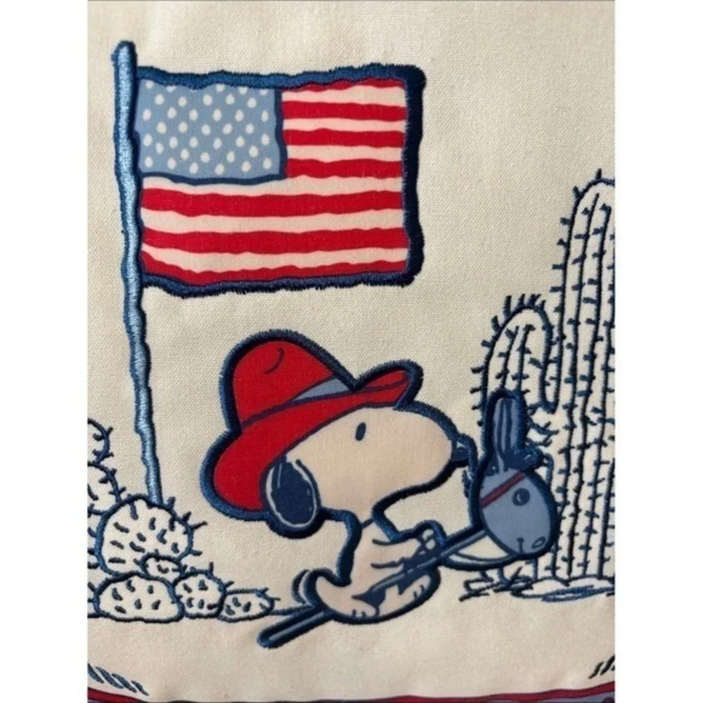 Peanuts Snoopy Western Pillow & Plush Cowboy Patriotic Americana GIFT NEW